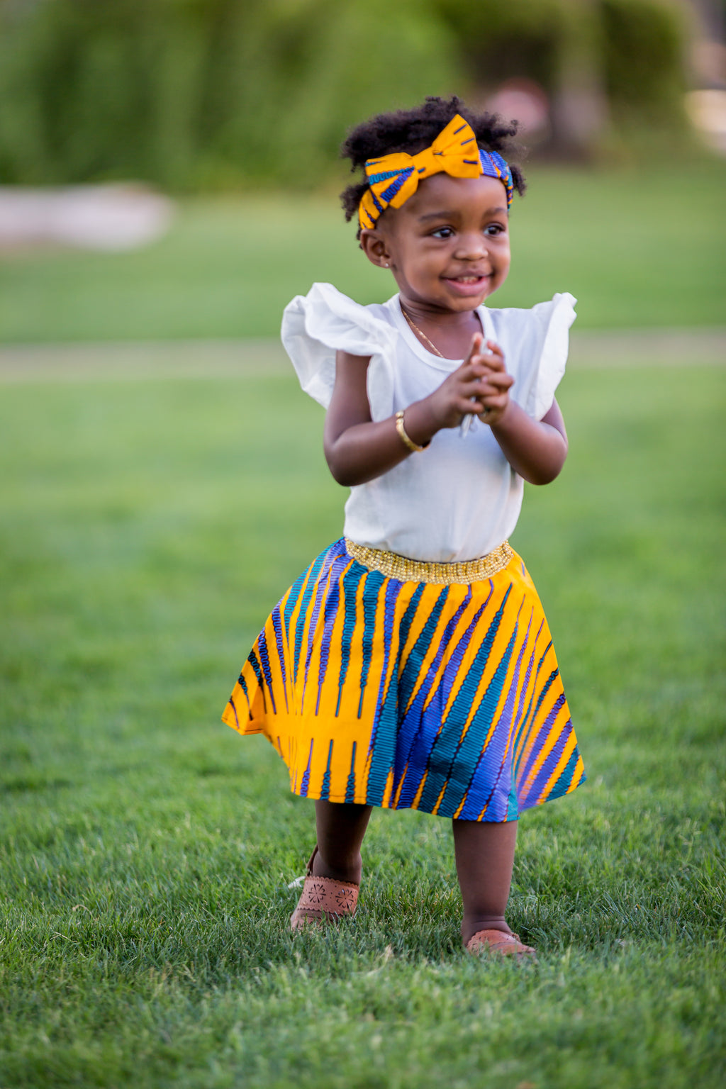 Little Miss Bryn Toddler Tutu Skirt- Gold